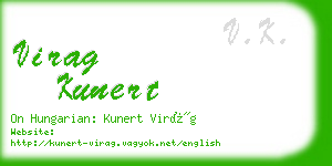 virag kunert business card